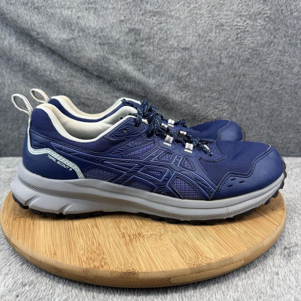 ASICS Trail Scout 3 Shoes Womens Size 12 Blue Trail Running Sneakers 1012B516